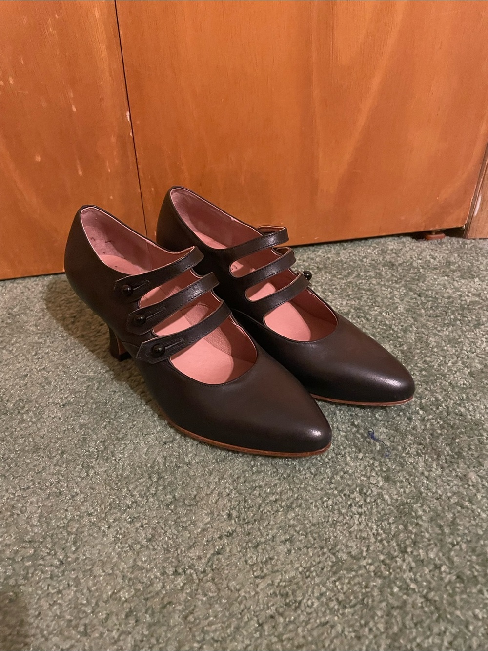 American Duchess Size 7 Black Bellatrix Heels Edwardian Titanic 1910s